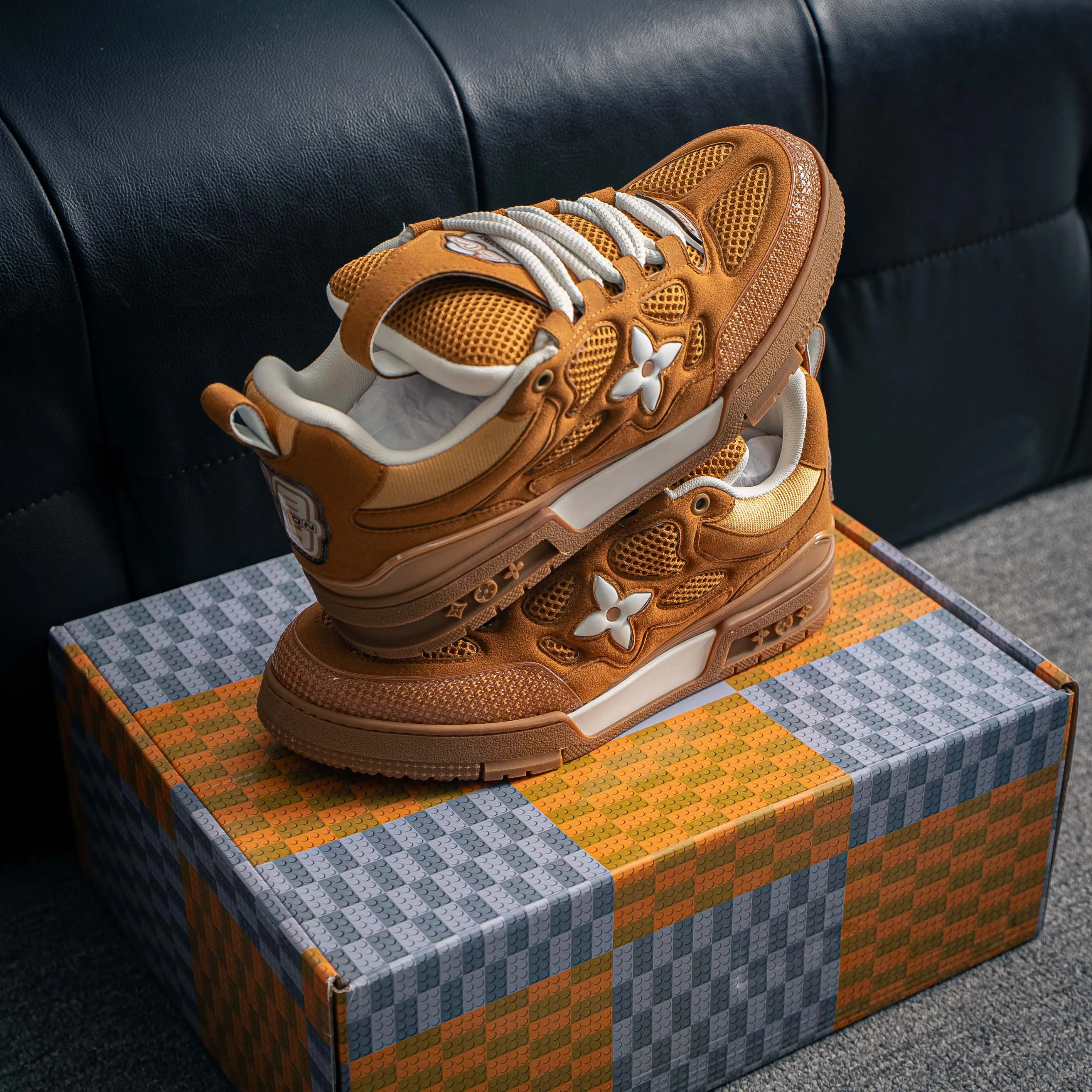# Premium -- LOUIS VUITTON Tilted Series｜2026 LV Tilted Low Sneakers Series Low-Top Retro Skate Shoes